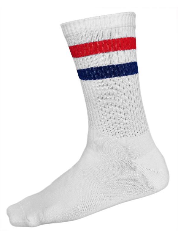 Calzini sport uomo strisce. Calzettoni bianchi | Vitsocks