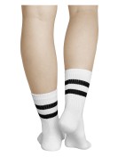 Chaussettes de skate noires femme à rayures | Vitsocks