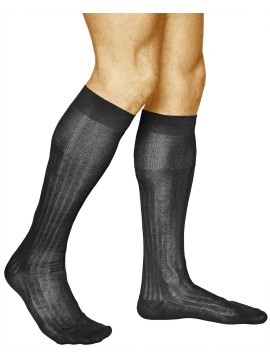 Chaussettes hautes noires homme, coton 100% | Vitsocks