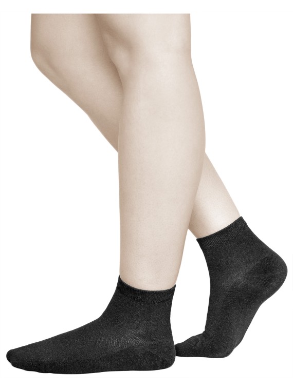 Damen Knöchelsocken mit Silberfäden | Vitsocks