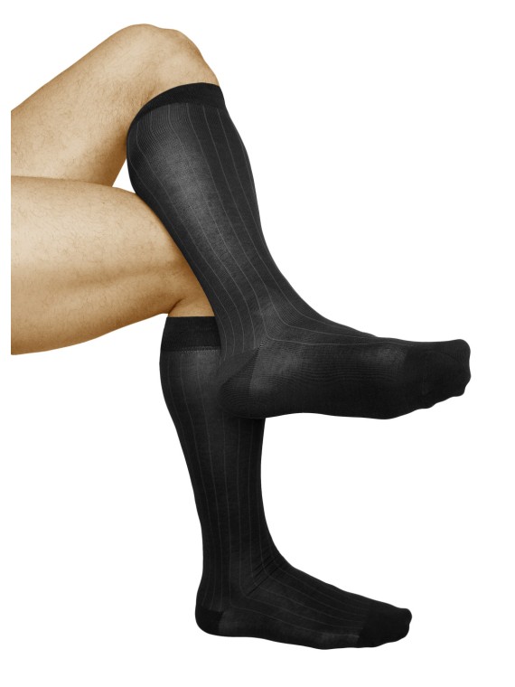 Mens knee length dress socks, mercerised cotton | Vitsocks