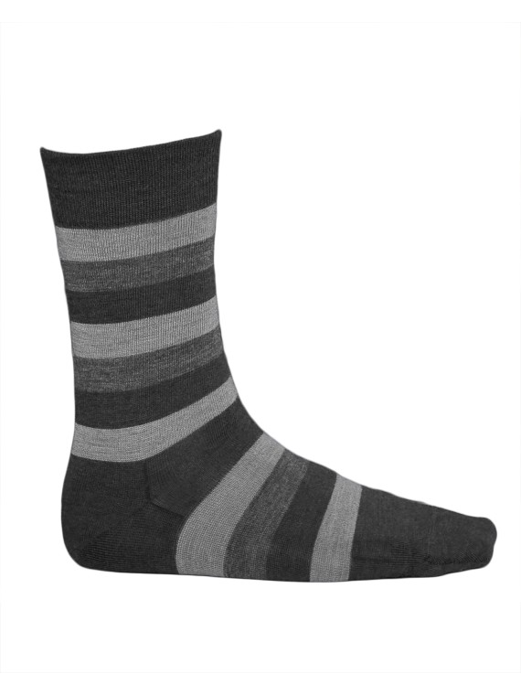 Chaussettes homme en laine de merinos, noir gris | Vitsocks