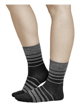 Meias femininas de lã merino com listas | Vitsocks